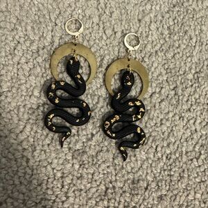 Snake huggie earrings